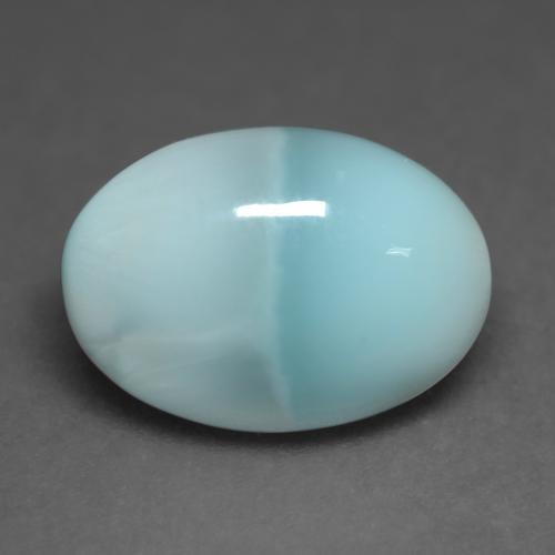 Larimar turquesa natural 4,79ct, corte oval, translúcido