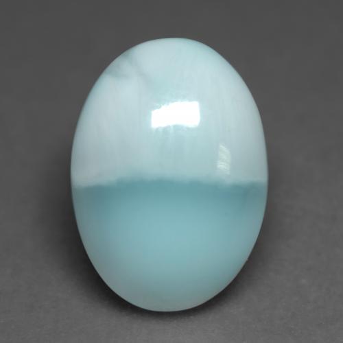 Larimar turquesa natural 4,79ct, corte oval, translúcido