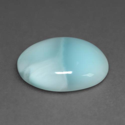 Larimar turquesa natural 4,79ct, corte oval, translúcido