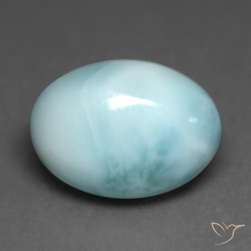 4.97ct Natural Azul claro verde Larimar, oval, Translúcido