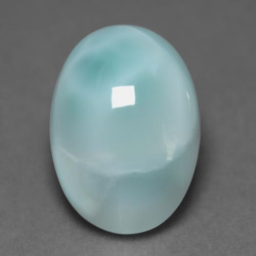 Larimar turquesa natural 4,83ct, corte oval, translúcido