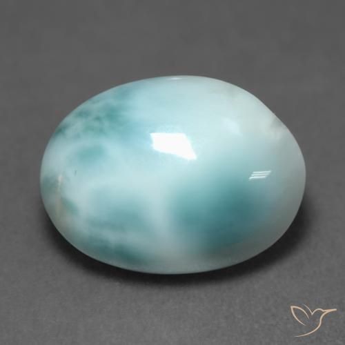 4.82ct Natural Azul claro verde Larimar, oval, Translúcido