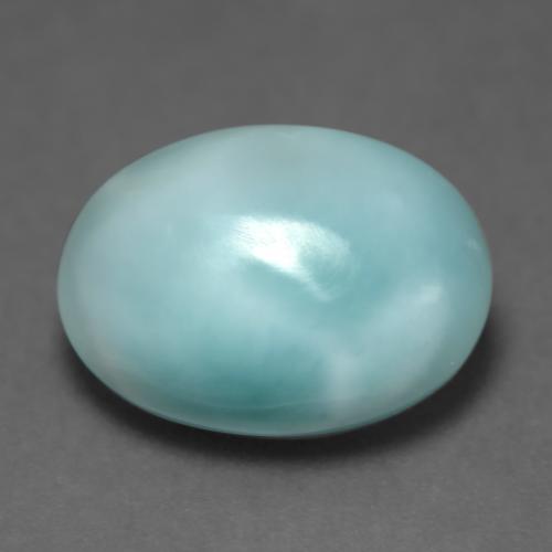 Larimar Azul claro verde Natural 5.27ct, Corte Oval, Translúcido