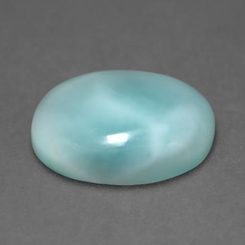 Larimar Azul claro verde Natural 5.27ct, Corte Oval, Translúcido