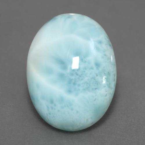Larimar Azul verde Natural 6.27ct, Corte Oval, Opaco