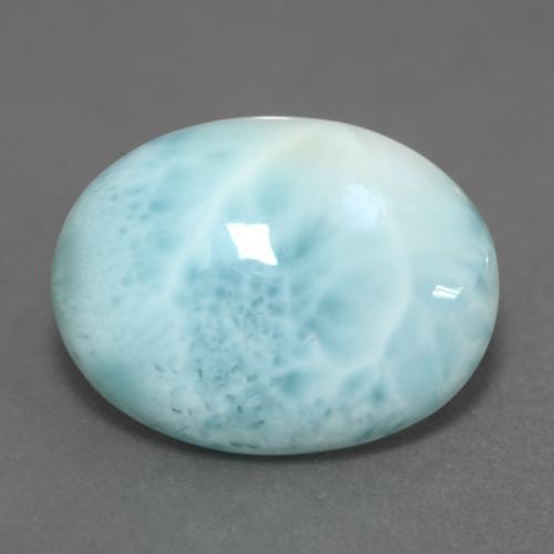 Larimar Azul verde Natural 6.27ct, Corte Oval, Opaco