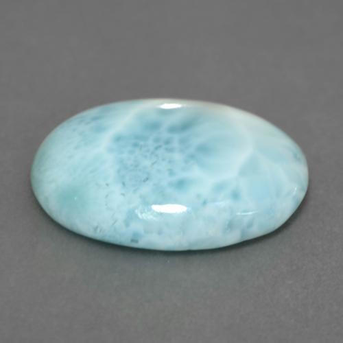 Larimar Azul verde Natural 6.27ct, Corte Oval, Opaco