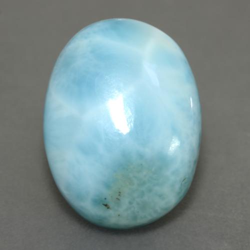 Larimar turquesa natural 7,96ct, corte oval, opaco