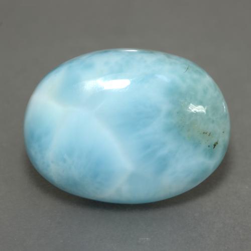 Larimar turquesa natural 7,96ct, corte oval, opaco