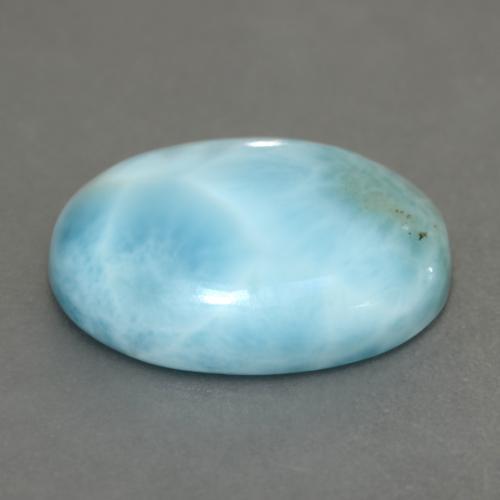 Larimar turquesa natural 7,96ct, corte oval, opaco