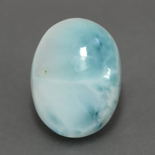 Larimar turquesa natural 6,28ct, corte oval, opaco