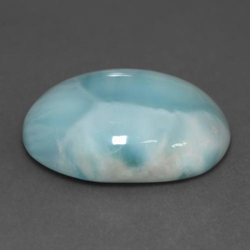 Larimar turquesa natural 11,39ct, corte oval, translúcido