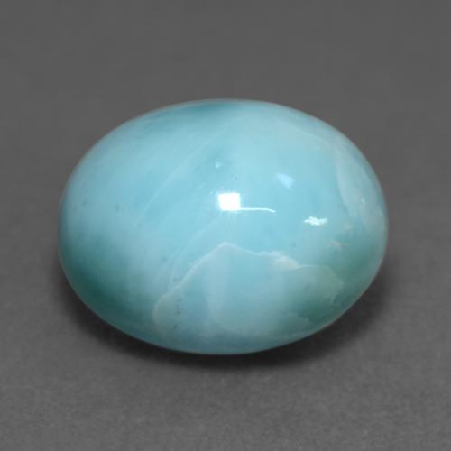 Larimar azul natural 4,69ct, corte oval, opaco