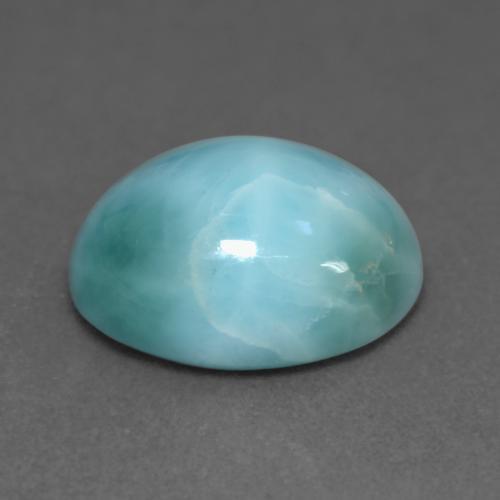 Larimar azul natural 4,69ct, corte oval, opaco