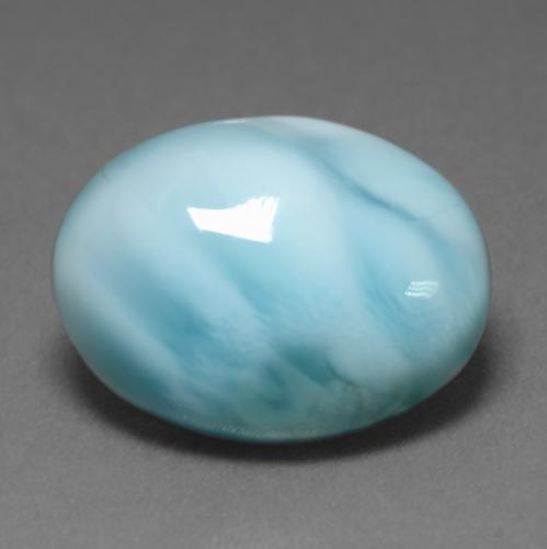 Larimar turquesa natural 7,36ct, corte oval, translúcido
