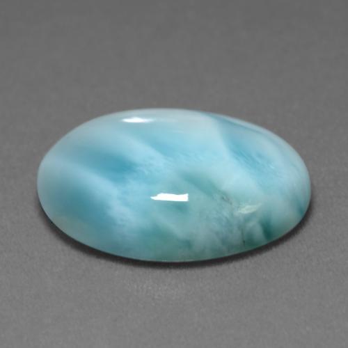 Larimar turquesa natural 7,36ct, corte oval, translúcido