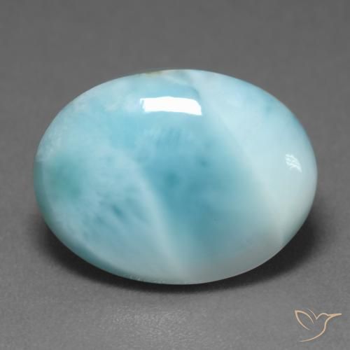 6.08ct Natural Azul claro verde Larimar, oval, Translúcido