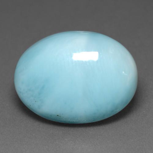 Larimar Azul claro Natural 7.58ct, Corte Oval, Opaco