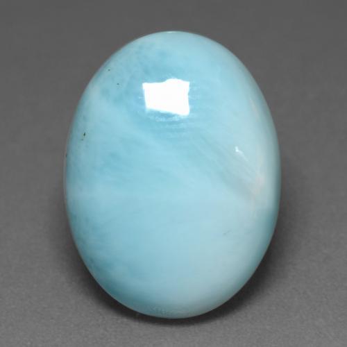 Larimar Azul claro Natural 7.58ct, Corte Oval, Opaco