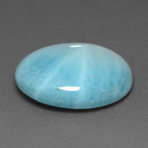 Larimar Azul claro Natural 7.58ct, Corte Oval, Opaco