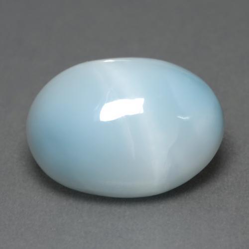 Larimar azul natural 6,65ct, corte oval, translúcido