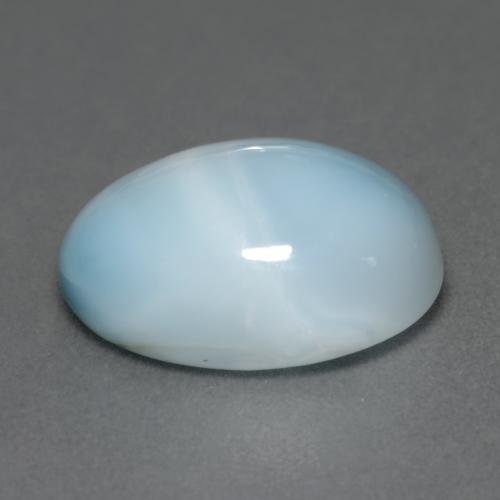 Larimar azul natural 6,65ct, corte oval, translúcido