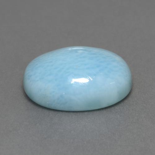 Larimar azul natural 6,83ct, corte oval, opaco