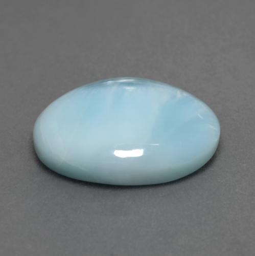 Larimar azul natural 7,85ct, corte oval, translúcido