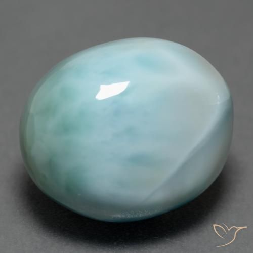 Larimar Azul claro Natural 6.43ct, oval, Opaco
