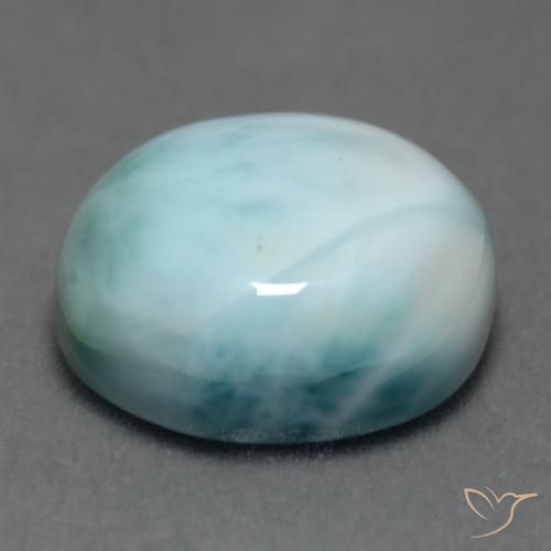 Larimar Azul claro Natural 6.43ct, oval, Opaco