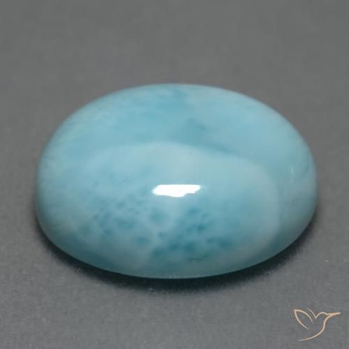 Larimar Azul claro Natural 5.46ct, oval, Opaco