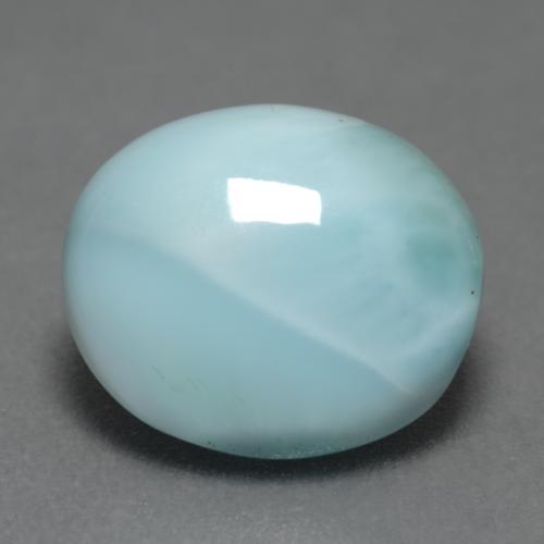 Larimar azul natural 3,28ct, corte oval, opaco