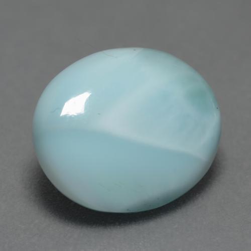 Larimar azul natural 3,28ct, corte oval, opaco