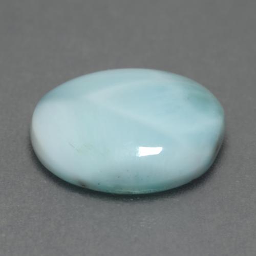 Larimar azul natural 3,28ct, corte oval, opaco