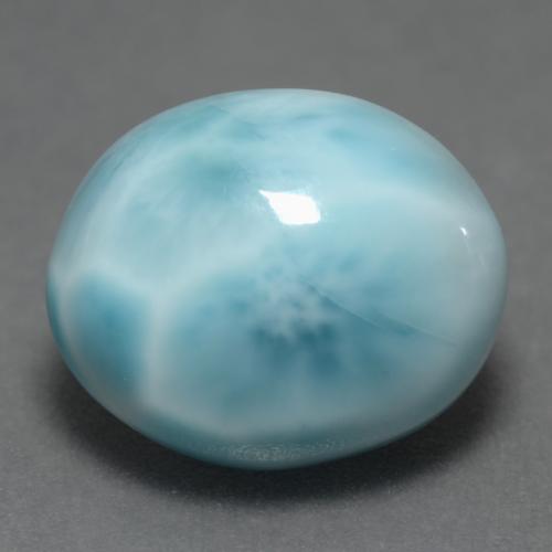 Larimar azul natural 4,82ct, corte oval, opaco