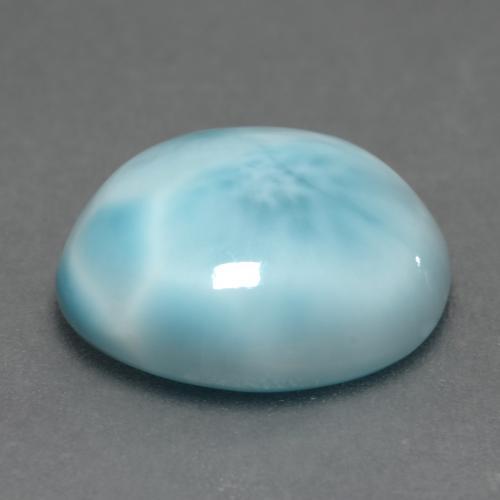 Larimar azul natural 4,82ct, corte oval, opaco