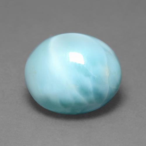 Larimar Azul claro Natural 4.48ct, Corte Oval, Opaco