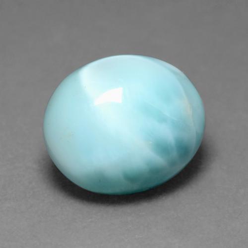 Larimar Azul claro Natural 4.48ct, Corte Oval, Opaco