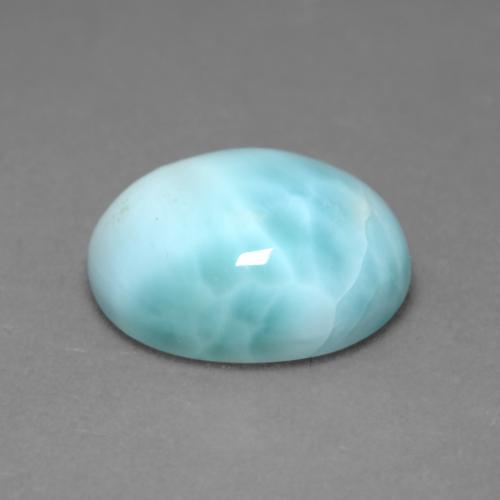 Larimar Azul claro Natural 4.48ct, Corte Oval, Opaco