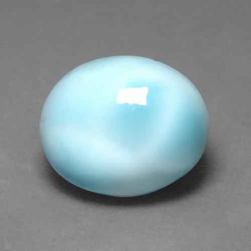 Larimar azul natural 5,18ct, corte oval, opaco