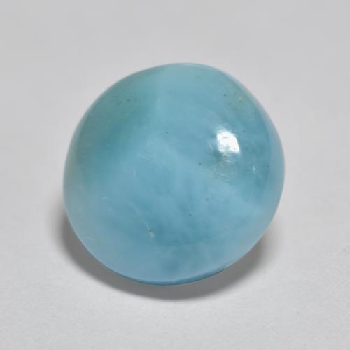 Larimar azul natural 2,69ct, corte redondo, opaco