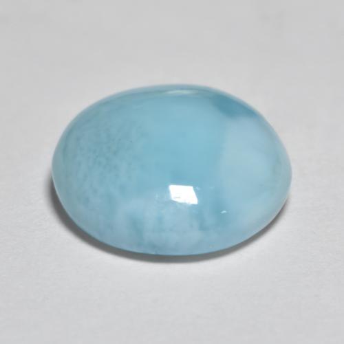Larimar Céu azul Natural 3.19ct, Corte Redondo, Opaco
