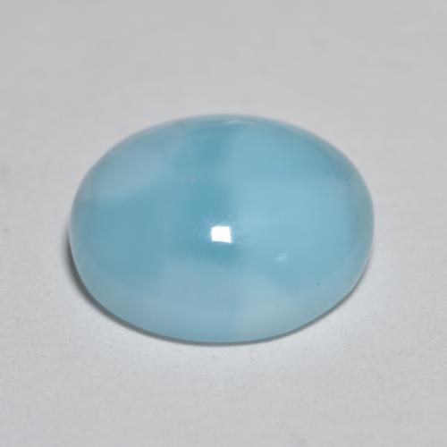 Larimar azul natural 3,09ct, corte redondo, opaco