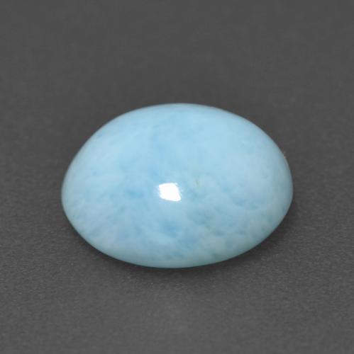 Larimar azul natural 3,28ct, corte redondo, opaco