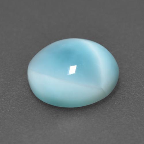 Larimar azul natural 3,35ct, corte redondo, translúcido