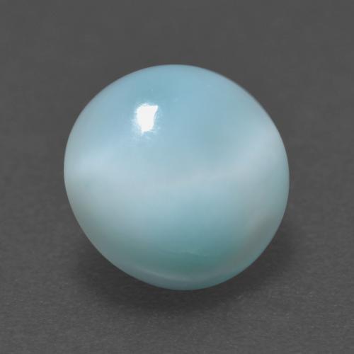 Larimar azul natural 1,82ct, corte redondo, translúcido