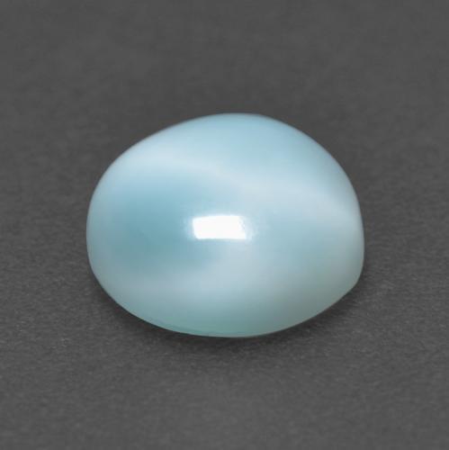 Larimar azul natural 1,82ct, corte redondo, translúcido