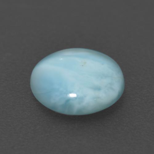 Larimar céu azul claro Natural 1.43ct, Corte Redondo, Translúcido