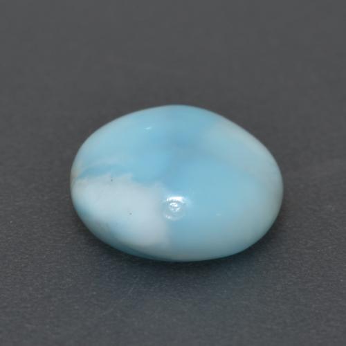 Larimar azul natural 3,24ct, corte redondo, opaco