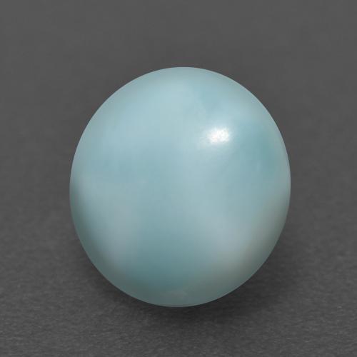 Larimar azul natural 2,56ct, corte redondo, opaco